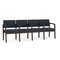 Lesro Lenox Wood 4 Seat Tandem Seating Wood Frame, Mocha, RS Night Sky Upholstery LW4103 - alternate 1